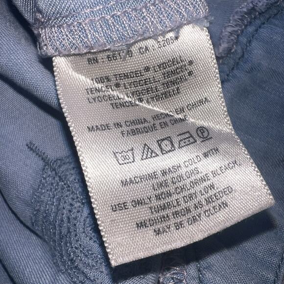 Anthropologie Holding Horses Dress Size XS Blue Chambray Plumage Embroidery READ - Picture 14 of 14